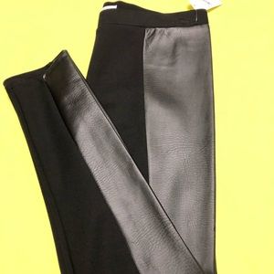 💜Bar III Semi-Spandex & Faux Leather Pants